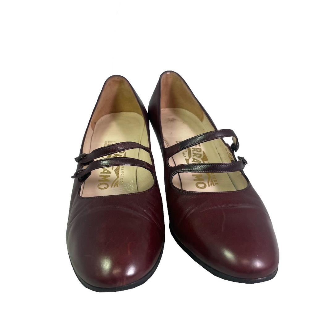 Salvatore Ferragamo Wine Red Heels Size 7B